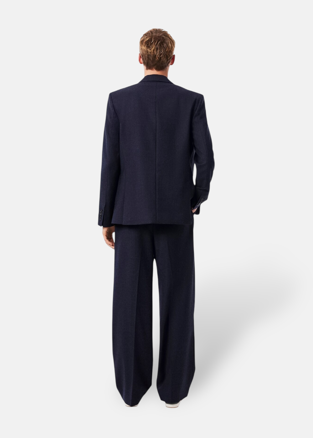 Pantalon tailoring Lacoste en  laine texturée - marine