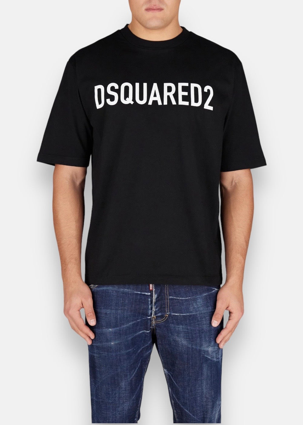 T-shirt logo box - loose Fit - noir
