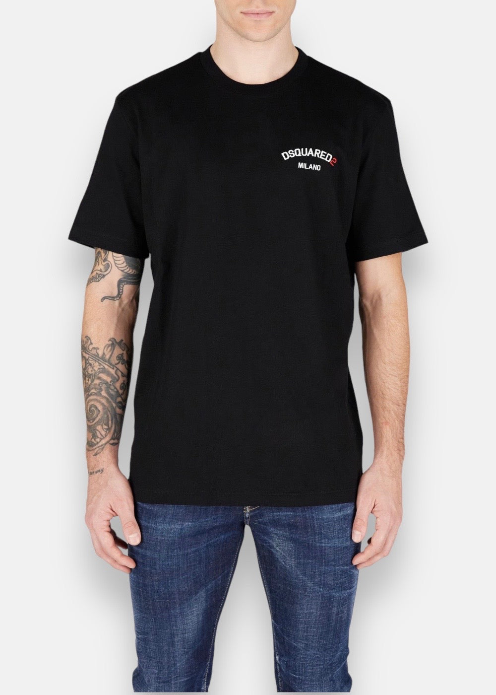 T-shirt petit logo - Regular Fit - noir