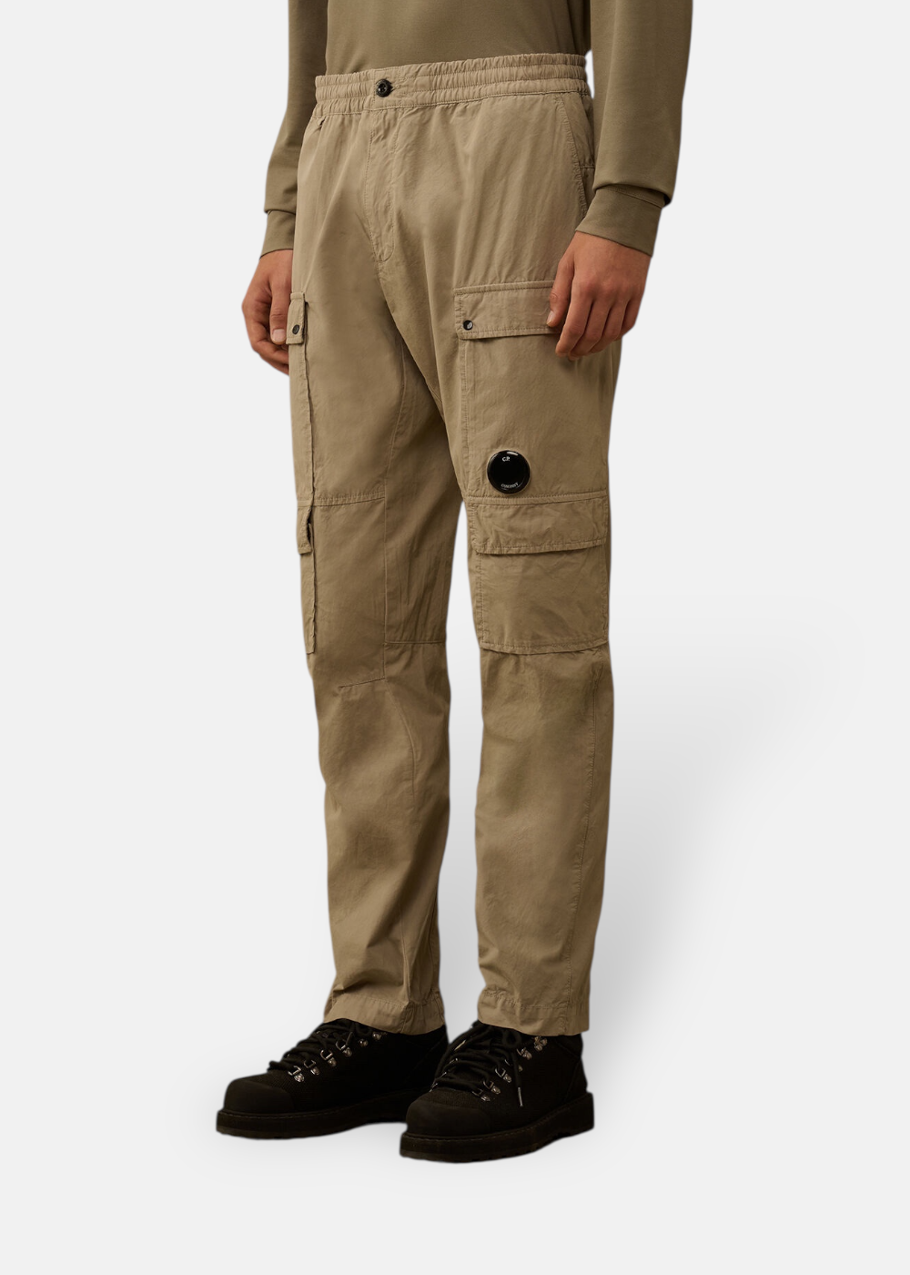 Pantalon cargo microreps - beige
