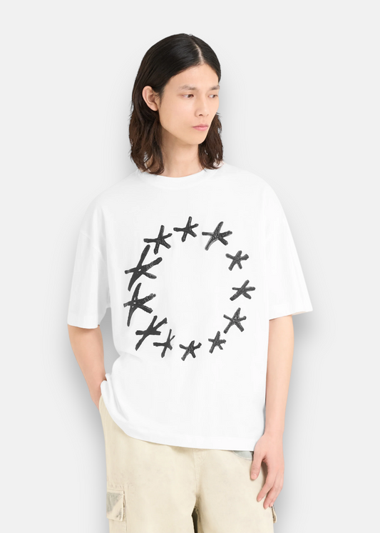 T-Shirt Relax Stars - blanc