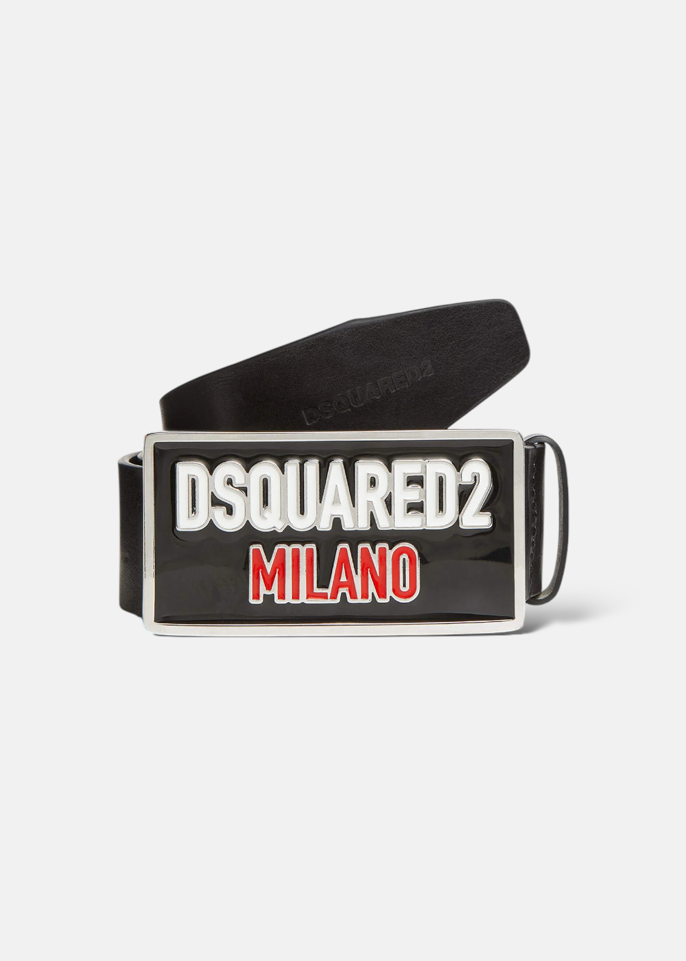 Ceinture à Plaque Logo Dsquared2 en cuir