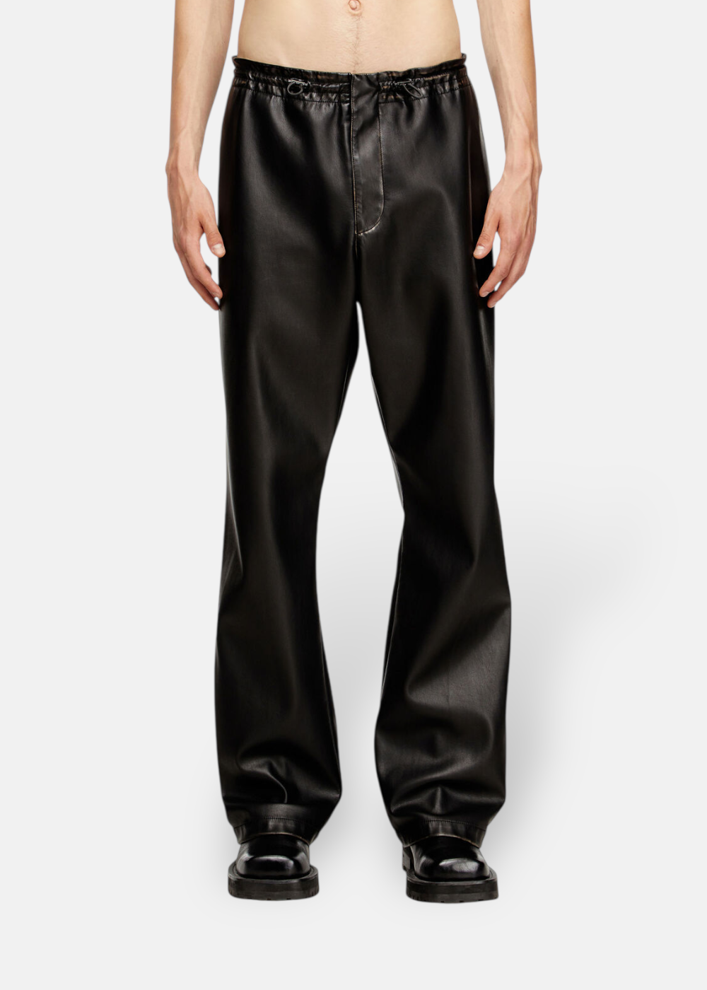 Pantalon Effet Cuir Vieilli