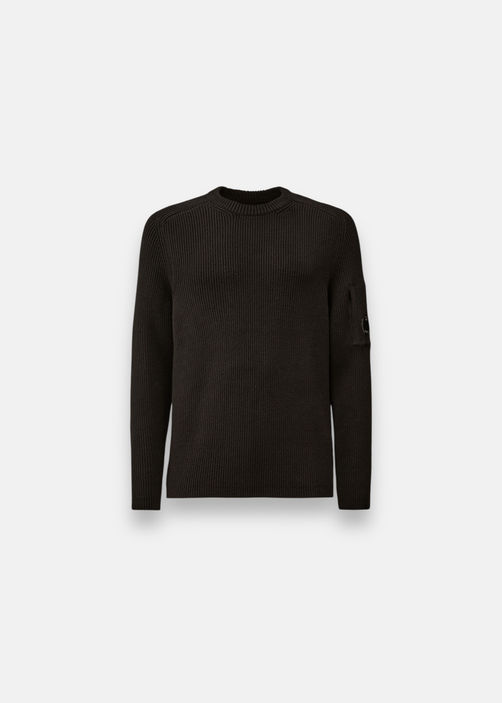 Pull col rond côtelé - noir