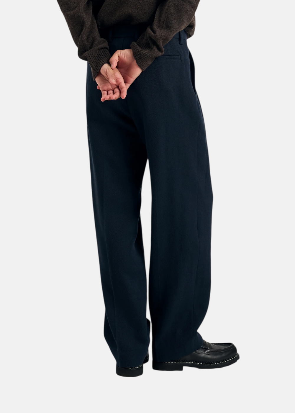 Pantalon Benn large plissé  - navy
