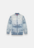 Vue de face à plat de la chemise Diesel en denim bleu