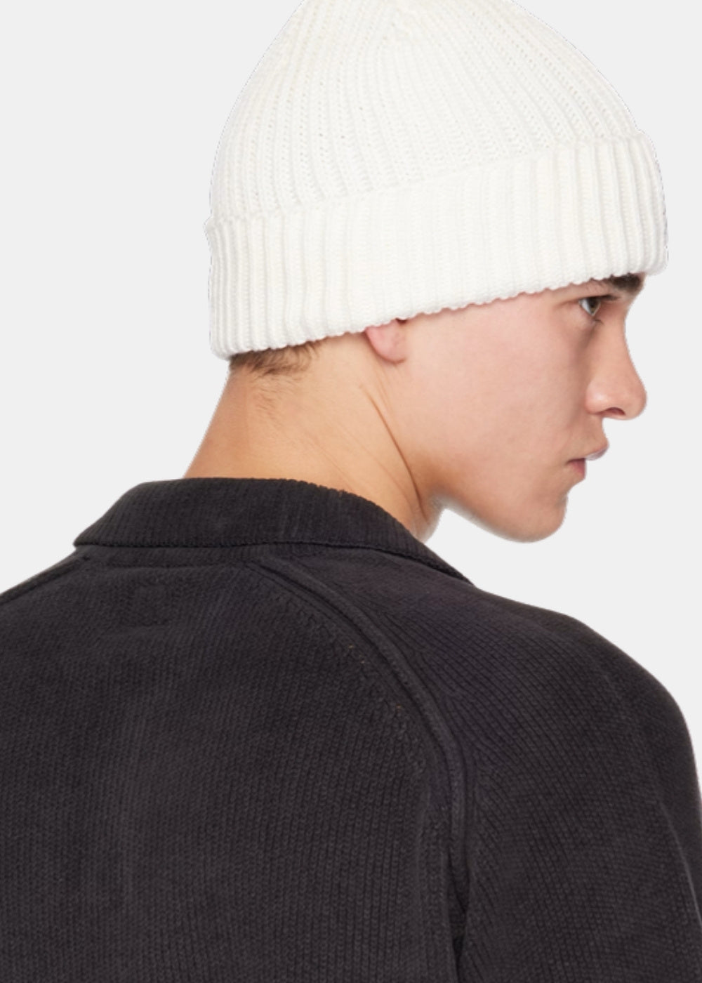 Bonnet en laine mérinos extrafine - blanc
