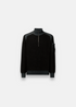 Pull C.P. Company half zip noir, maille chaude, fermeture éclair, col côtelé, laine et polyamide.