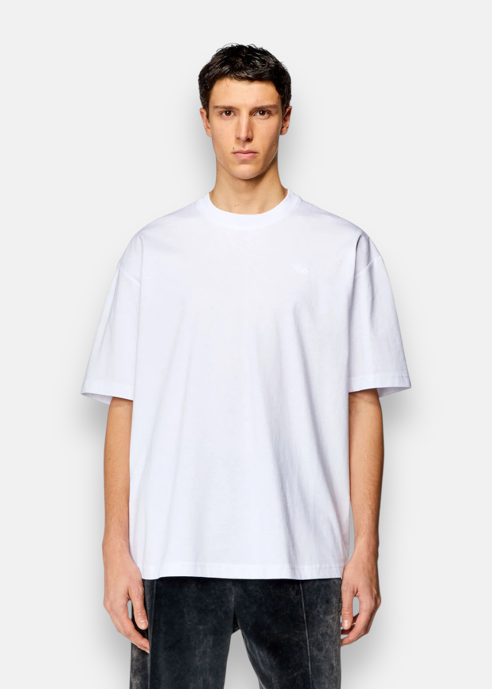 tshirt diesel blanc oval d brodé dos