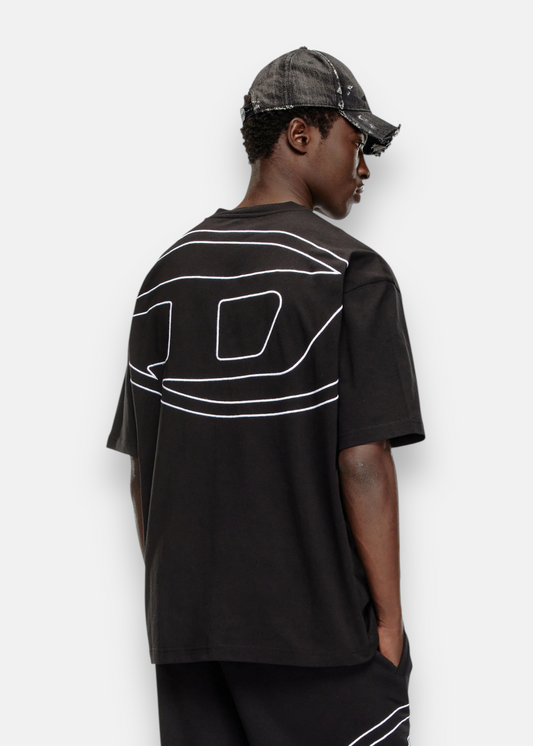 tshirt diesel logo dos maxi brodé