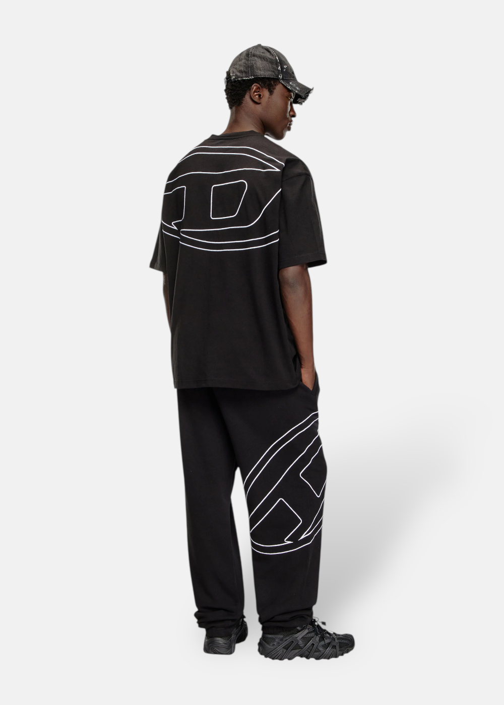 tshirt diesel coupe relaxed porté